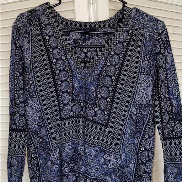 Lucky Brand 3/4 sleeved  boho style top - Picture 5 of 5